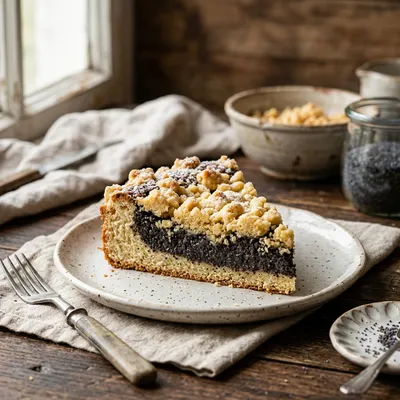 Poppy Seed Cake Poppy Seed Slices with Crumble